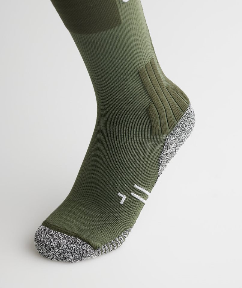 Gymshark Weightlifting Socks Olive | NZ 1JWNTS